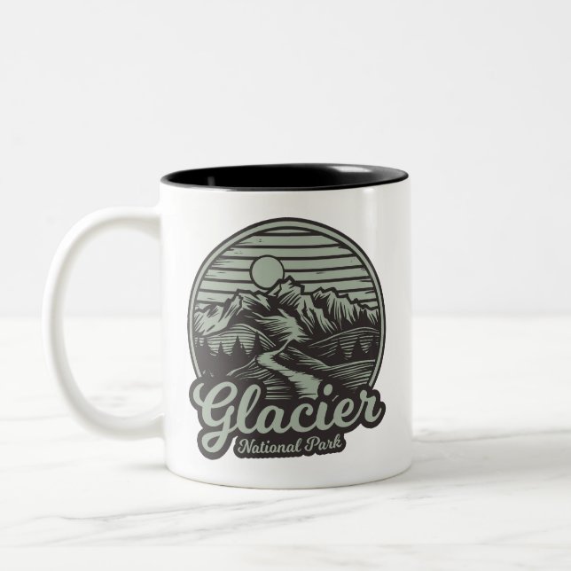 Glacier National Park Bergstig Två-Tonad Mugg (Vänster)