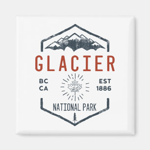 Glacier National Park Canada Vintage Distress Magnet