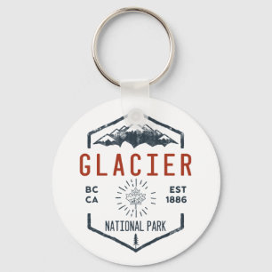 Glacier National Park Canada Vintage Distress Nyckelring