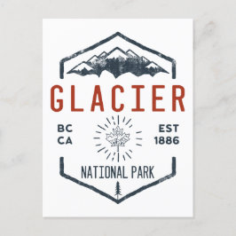Glacier National Park Canada Vintage Distress Vykort
