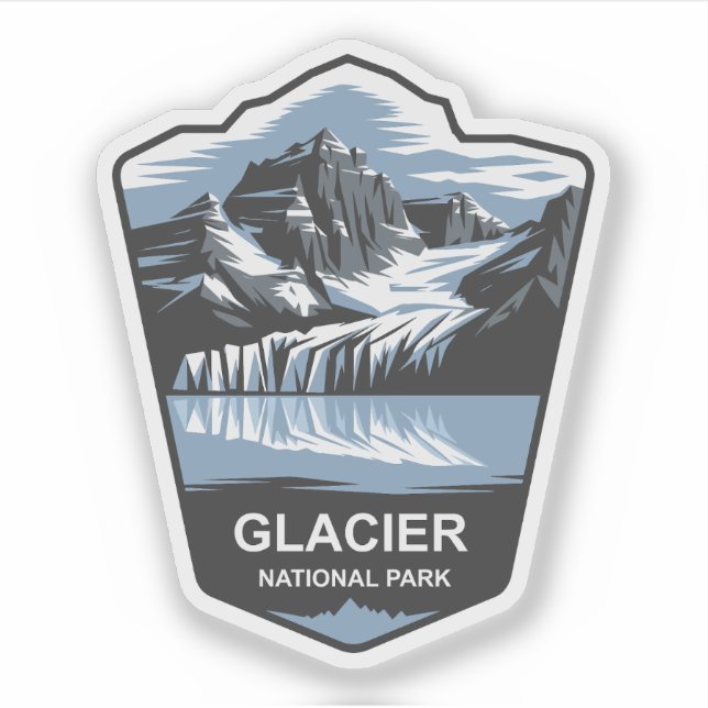 Glacier National Park Emblem Klistermärken (Framsida)
