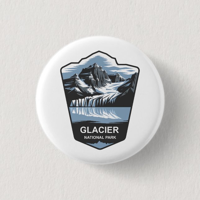 Glacier National Park Emblem Knapp (Framsida)