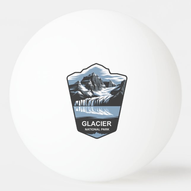 Glacier National Park Emblem Pingisboll (Framsidan)