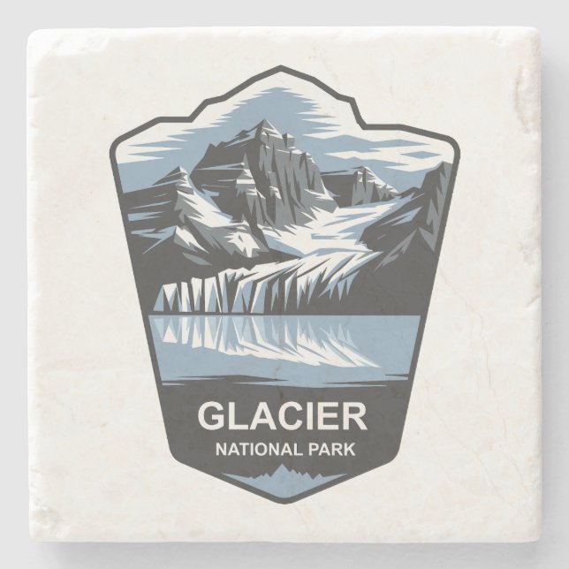 Glacier National Park Emblem Stenunderlägg (Framsidan)
