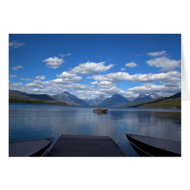 Glacier National Park fotografering. Hälsningskort (Framsidan Horizontal)