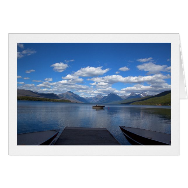 Glacier National Park-fotografi. Hälsningskort (Framsidan Horizontal)