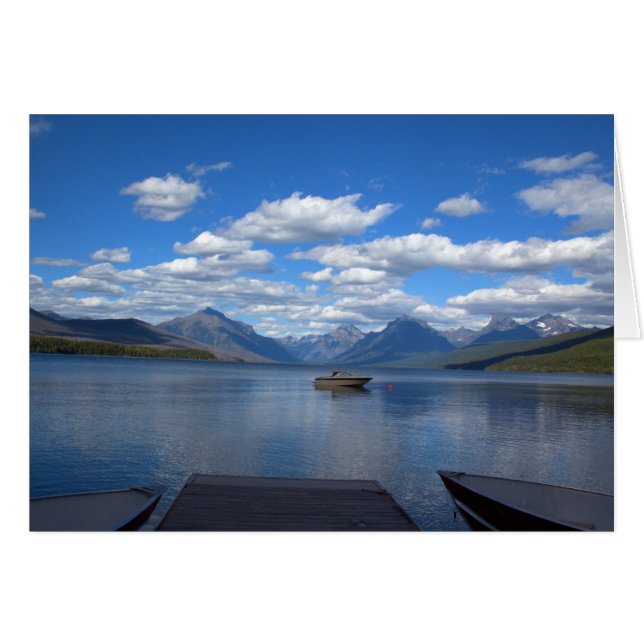 Glacier National Park-fotografi. Hälsningskort (Framsidan Horizontal)