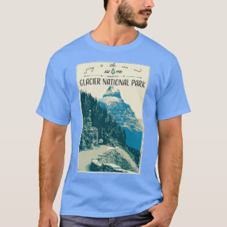 Glacier National Park går till Sol Road 1 T Shirt