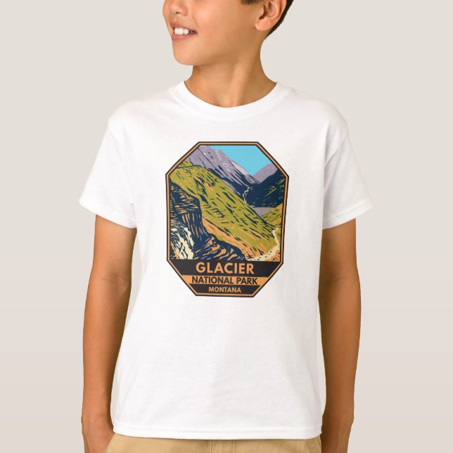 Glacier National Park går till Sol Road T Shirt (Framsida)