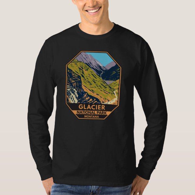 Glacier National Park går till Sol Road T Shirt (Framsida)