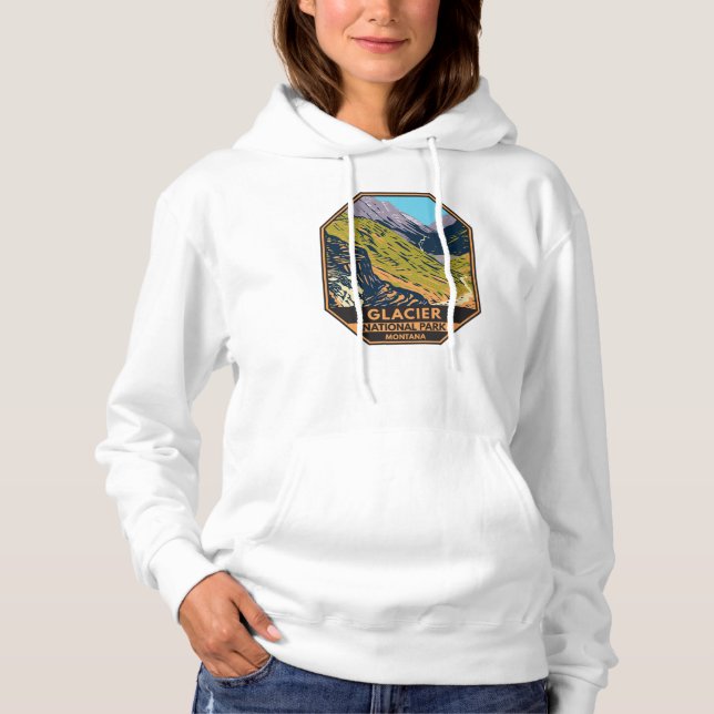 Glacier National Park går till Sol Road T Shirt (Framsida)
