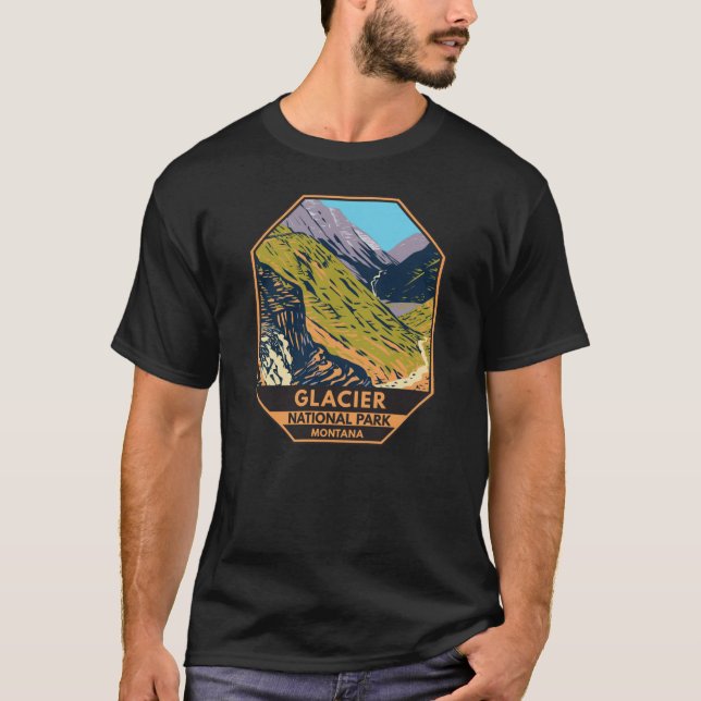 Glacier National Park går till Sol Road T Shirt (Framsida)