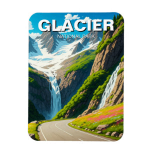 Glacier National Park Going to the sol road Magnet
