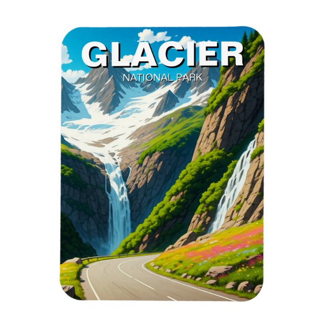 Glacier National Park Going to the sol road Magnet (Vertikal)