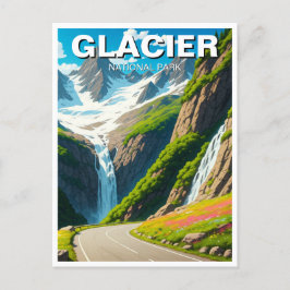 Glacier National Park Going to the sol road Vykort