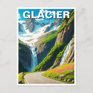 Glacier National Park Going to the sol road Vykort