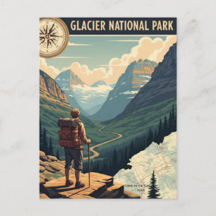 Glacier National Park Going to the sol road Vykort