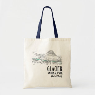 Glacier National Park Gömt Sjö Montana Tygkasse