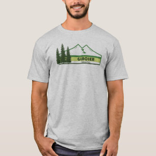 Glacier National Park Grönt Rand T Shirt