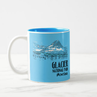 Glacier National Park Hidden Lake Montana Två-Tonad Mugg