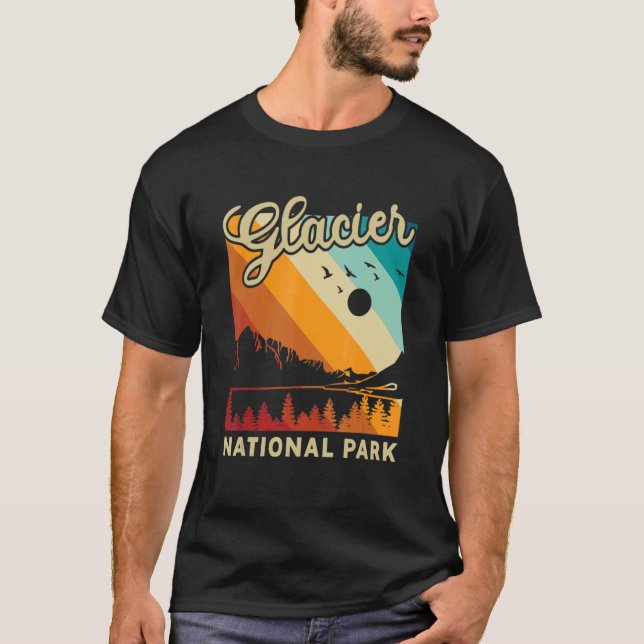 Glacier National Park Hiking Vacatio T Shirt (Framsida)