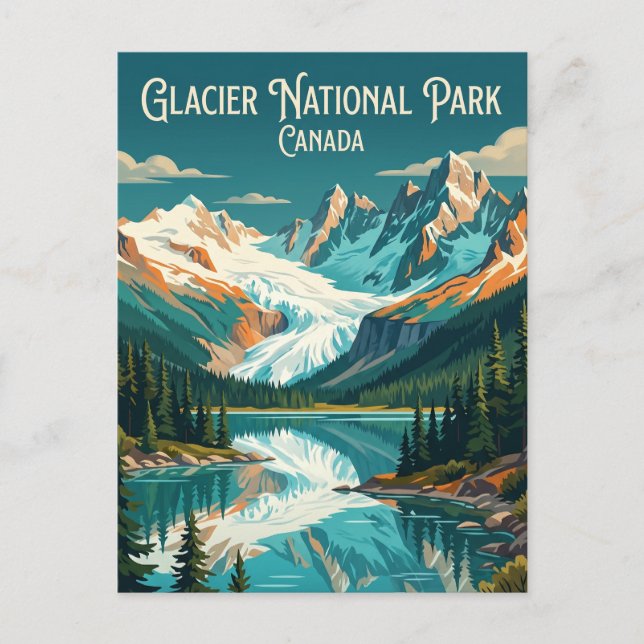 Glacier National Park Kanada Vykort (Framsida)
