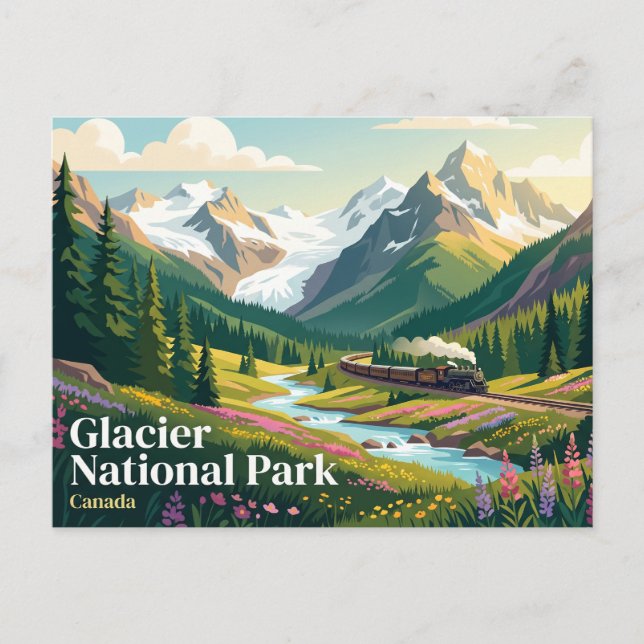 Glacier National Park Kanada Vykort (Framsida)