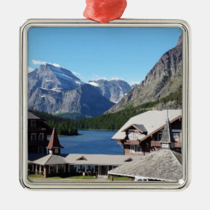 Glacier National Park Många Glacier Julgransprydnad Metall