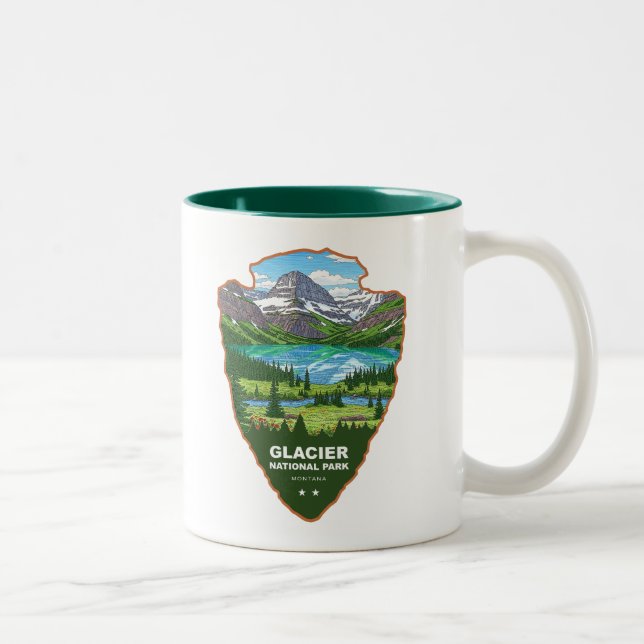 Glacier National Park Montana Arrowhead Två-Tonad Mugg (Höger)