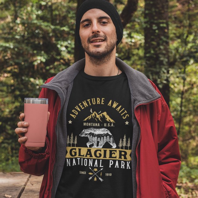 Glacier national park Montana forest landscape T Shirt (Skapare uppladdad)