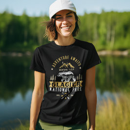 Glacier national park Montana forest landscape T Shirt