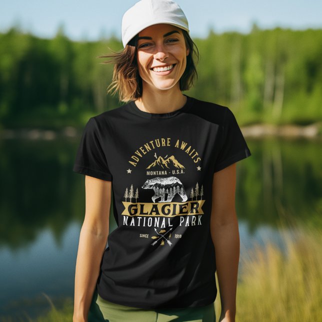 Glacier national park Montana forest landscape T Shirt (Skapare uppladdad)