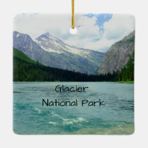 Glacier National Park Montana Julgransprydnad Keramik