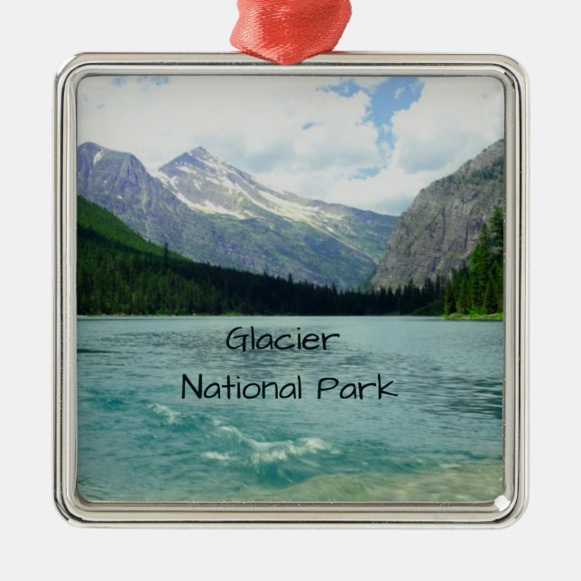 Glacier National Park Montana Julgransprydnad Metall (Framsidan)