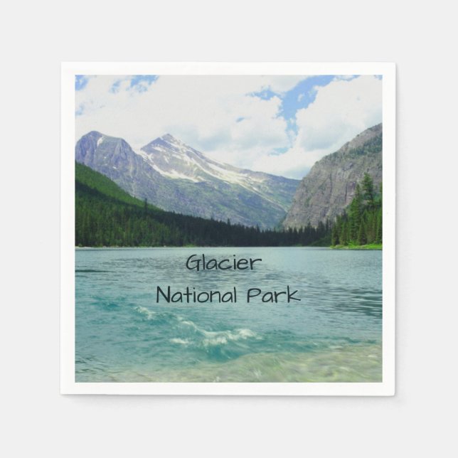 Glacier National Park Montana Pappersservett (Framsidan)