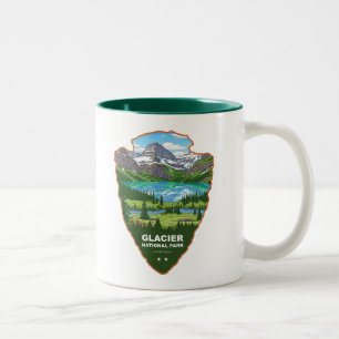Glacier National Park Montana Pilspets Två-Tonad Mugg