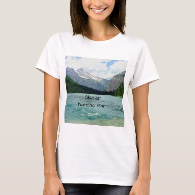 Glacier National Park Montana T Shirt (Framsida)