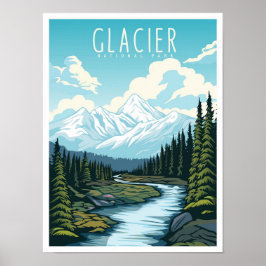 Glacier National Park Montana USA Resa Poster