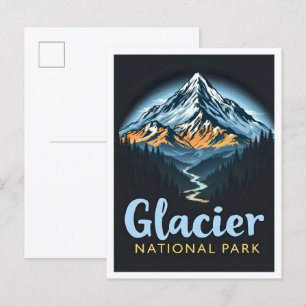 Glacier National Park Montana USA Travel Vykort