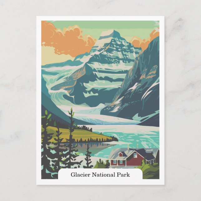 Glacier National Park, Montana, USA Vykort (Framsida)
