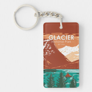 Glacier National Park Montana Vintage Dubbla Sided