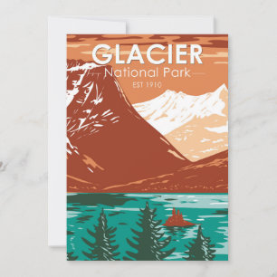 Glacier National Park Montana Vintage Julkort
