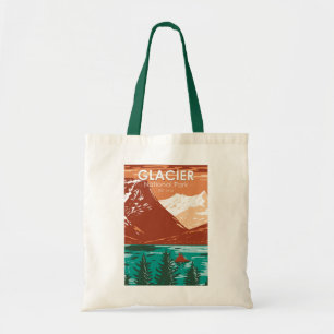 Glacier National Park Montana Vintage Tygkasse