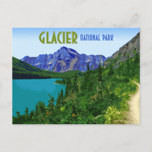 Glacier National Park Montana Vintage Vykort