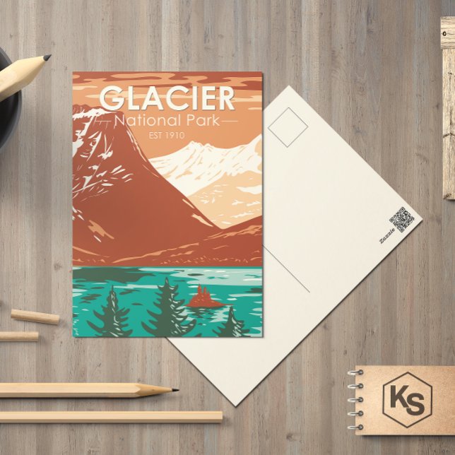 Glacier National Park Montana Vintage Vykort (Skapare uppladdad)
