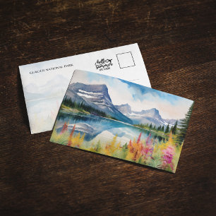 Glacier National Park Montana Watercolor Inbjudningar
