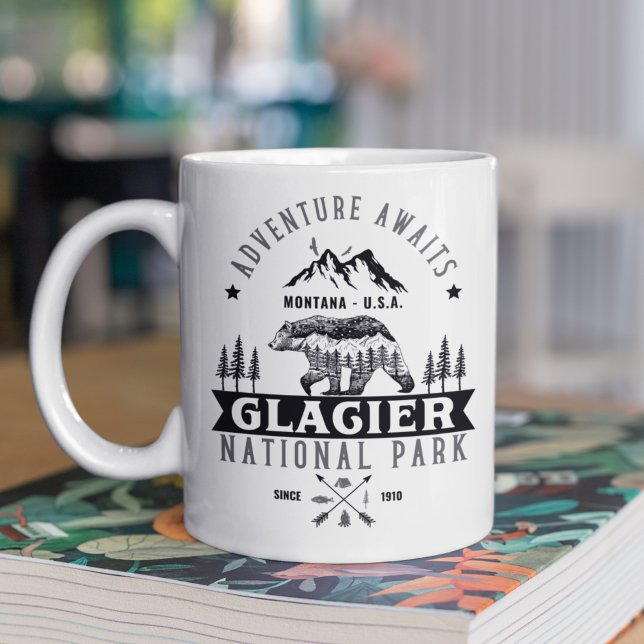 Glacier National Park Montana Woodland View Kaffemugg (Skapare uppladdad)