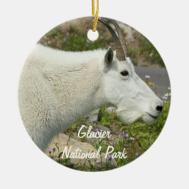 Glacier National Park Mountain Goat Photo Julgransprydnad Keramik