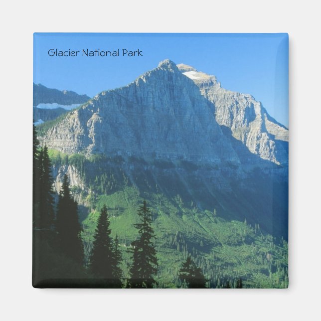 Glacier National Park Mountain Magnet (Framsidan)