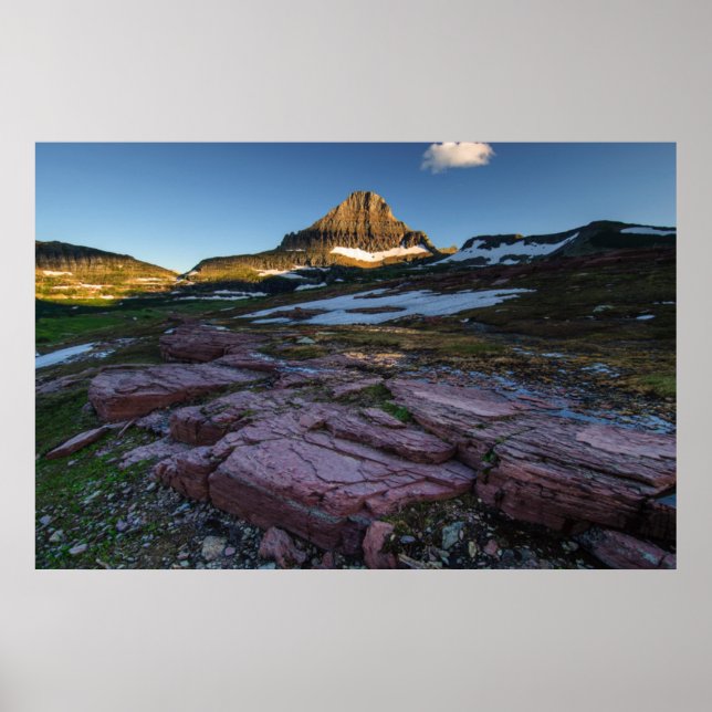 Glacier National Park Mountains Poster (Framsidan)